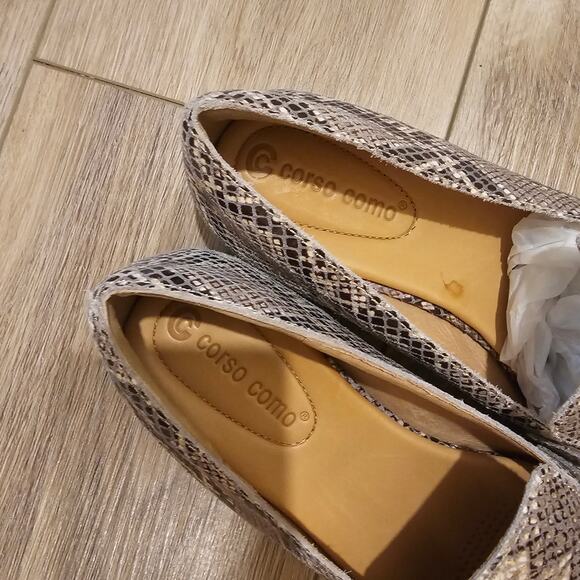 NWOT Corso Como Clarrah Leather Snake Print Loafer Size 7 - Picture 5 of 9